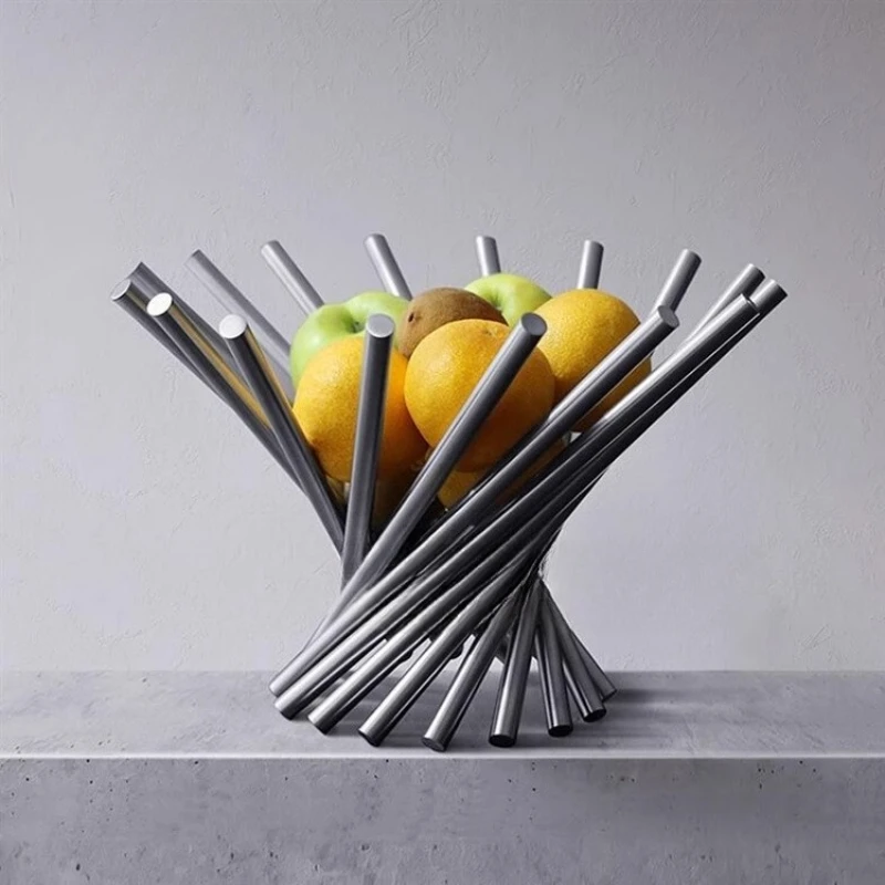 

ins Korean Stainless Steel Fruit Basket Tray