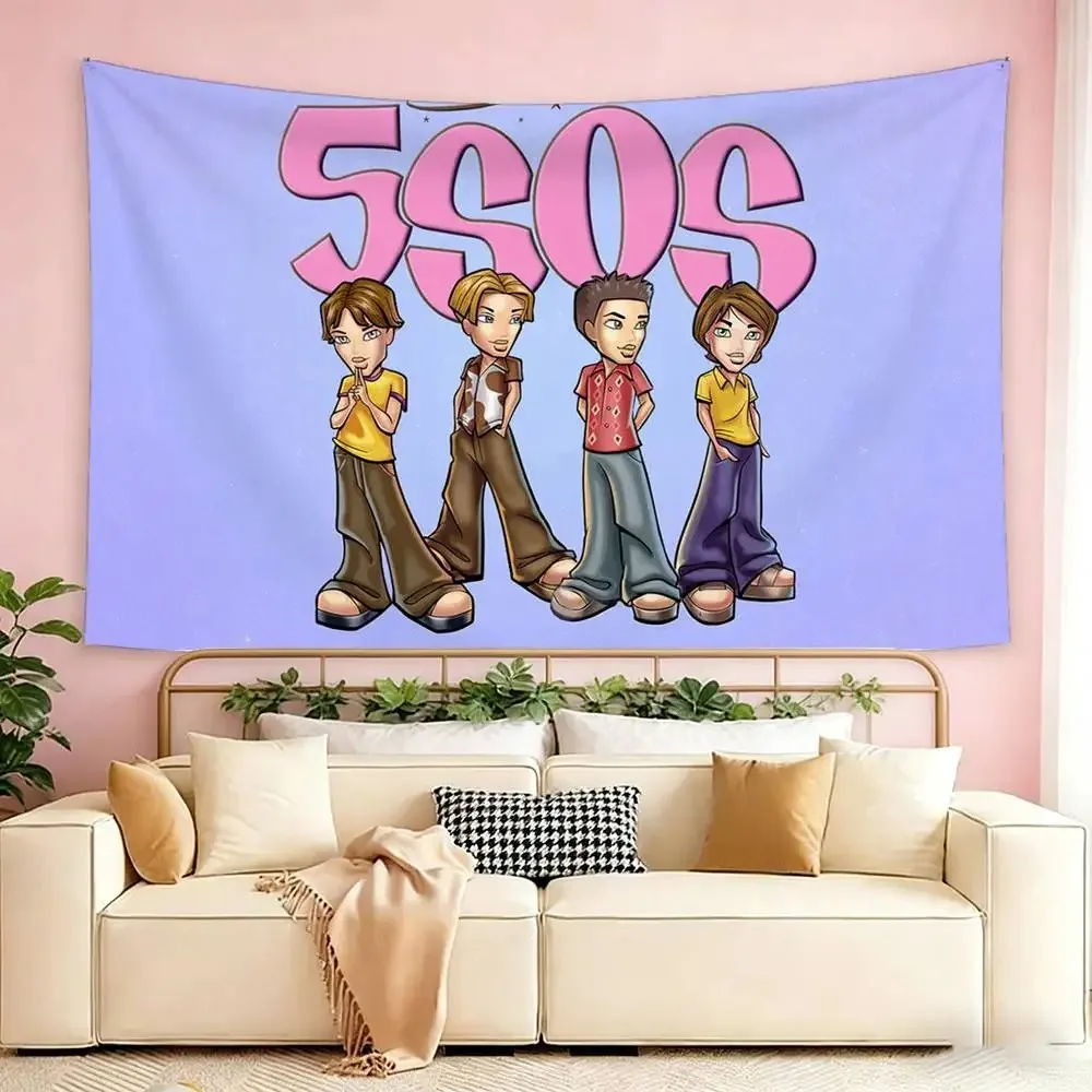 5 S-Seconds of Summers 5-SOS Flags Wall Hanging Tapestry Outdoor Garage Room Decorative flag Background Blanket