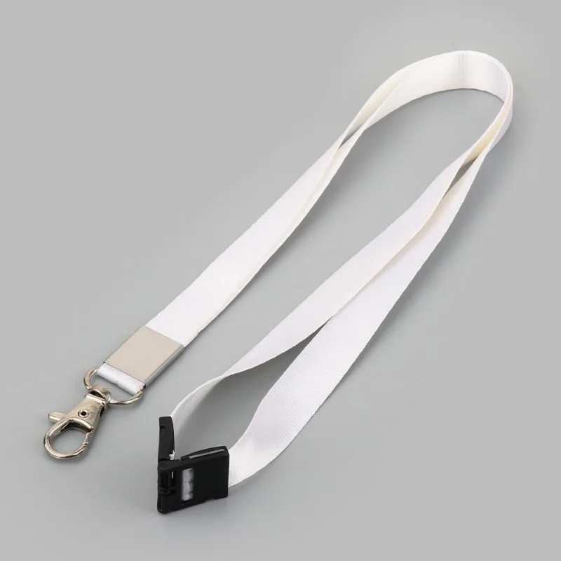 

100pcs Free Custom Lanyard Safety Buckle Custom Logo Printed Neck Hanging Straps with Metal keychain Hook