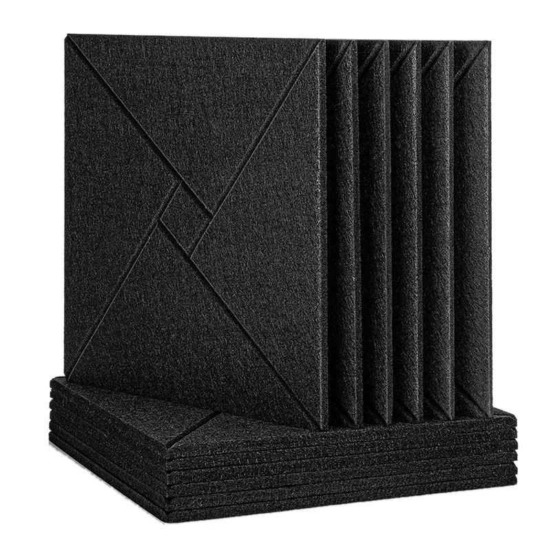 12 Pcs Acoustic Foam Panels,Sound Insulation Panels,Bevel Sound Panels,For Acoustic Treatment Of Home,Office And Studio