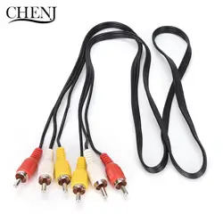 Hot 3 RCA Male To 3 RCA Male Composite Audio Video AV Cable Plug 1M Audio/Video Cables