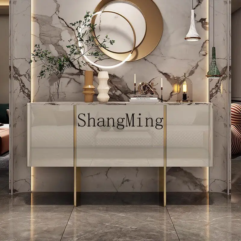 

HJ light luxury entrance entry shoe cabinet living room decoration simple modern solid wood foyer storage locker