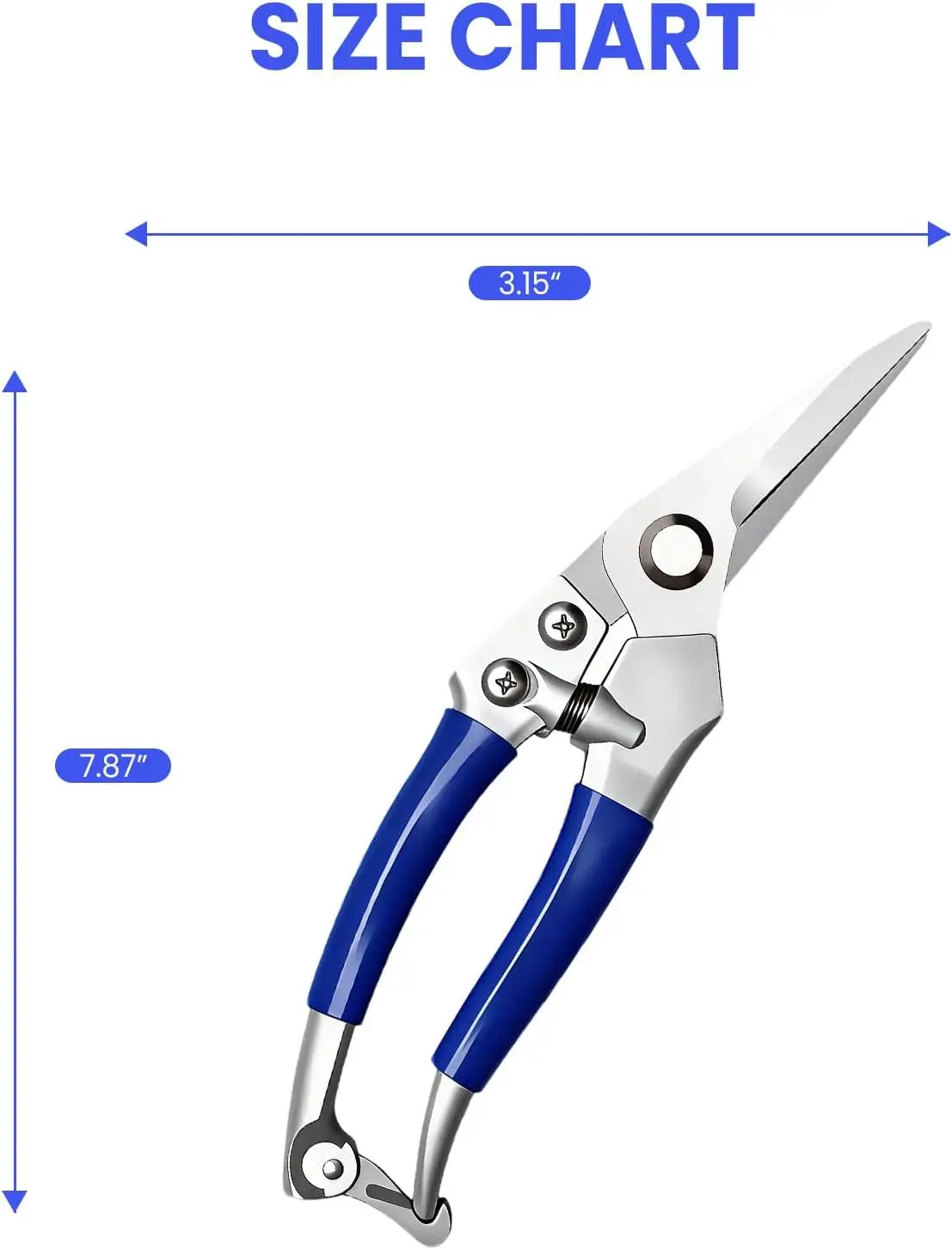 Tacleekii 2-Pack Stainless Steel Bypass Pruning Shears Ergonomic Garden Shears for Branch, Shrub, Vine & Indoor Plant Trimming, Flower Arranging – 8x20cm