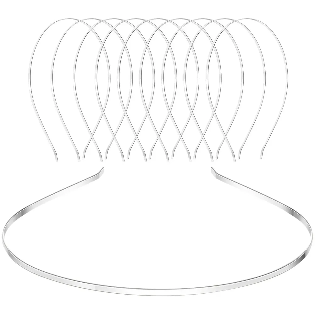 

50pcs Stainless Steel Headb s Plain Hair Hoops Blank Diy Material Wire Frame Craft Accessories Making Supply Daily Headdress