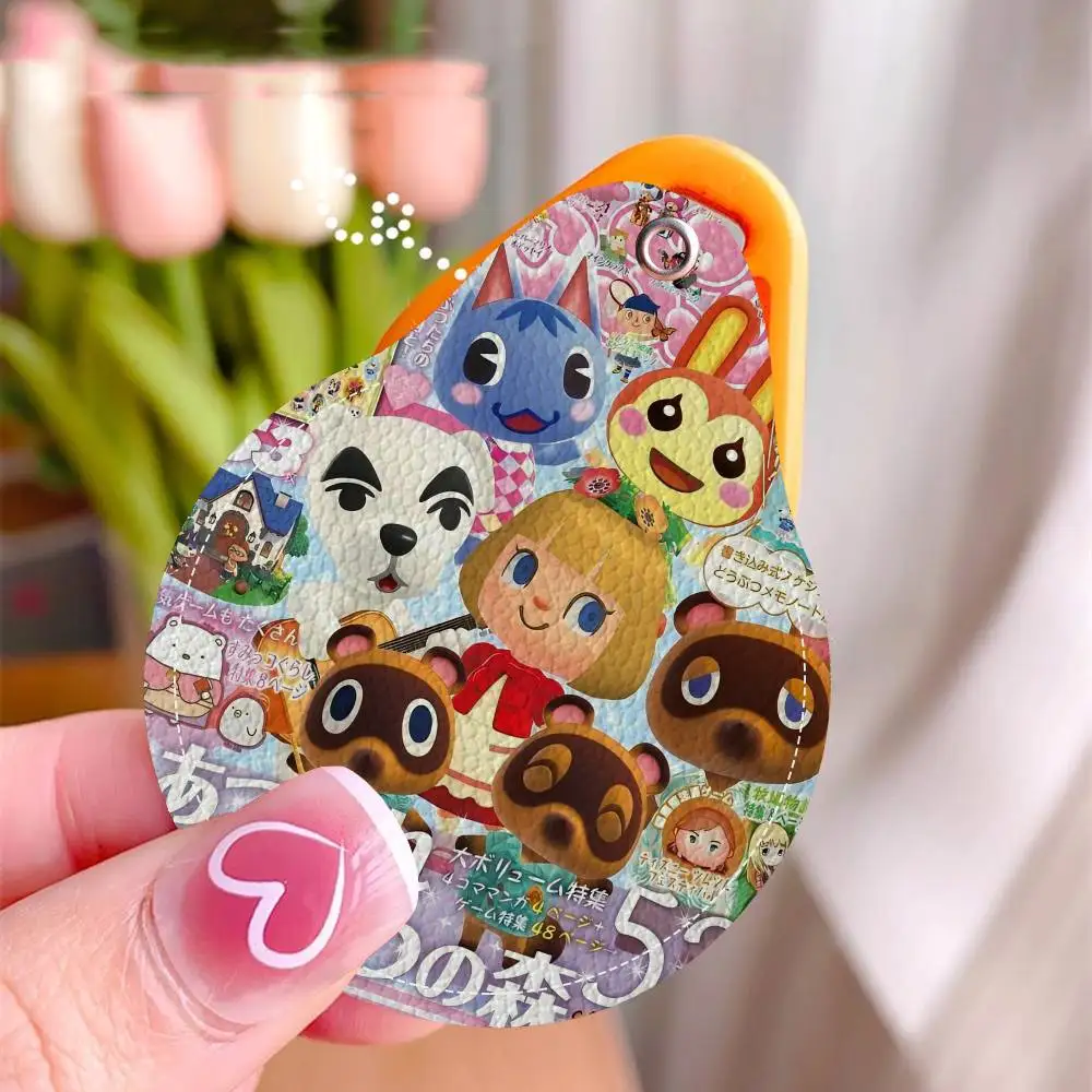 Game A-Animal C-Crossing Creative Cartoon Pattern Sensitive Access Card Protective Sleeve Keychain Fashion Decorative Pendant