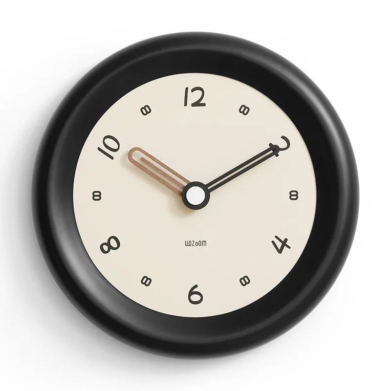 

Fashion Round Mute Free Punch Clock Simple Modern Atmospheric Wall Clock Living Room Bedroom Creative Wall Decoration Ornaments