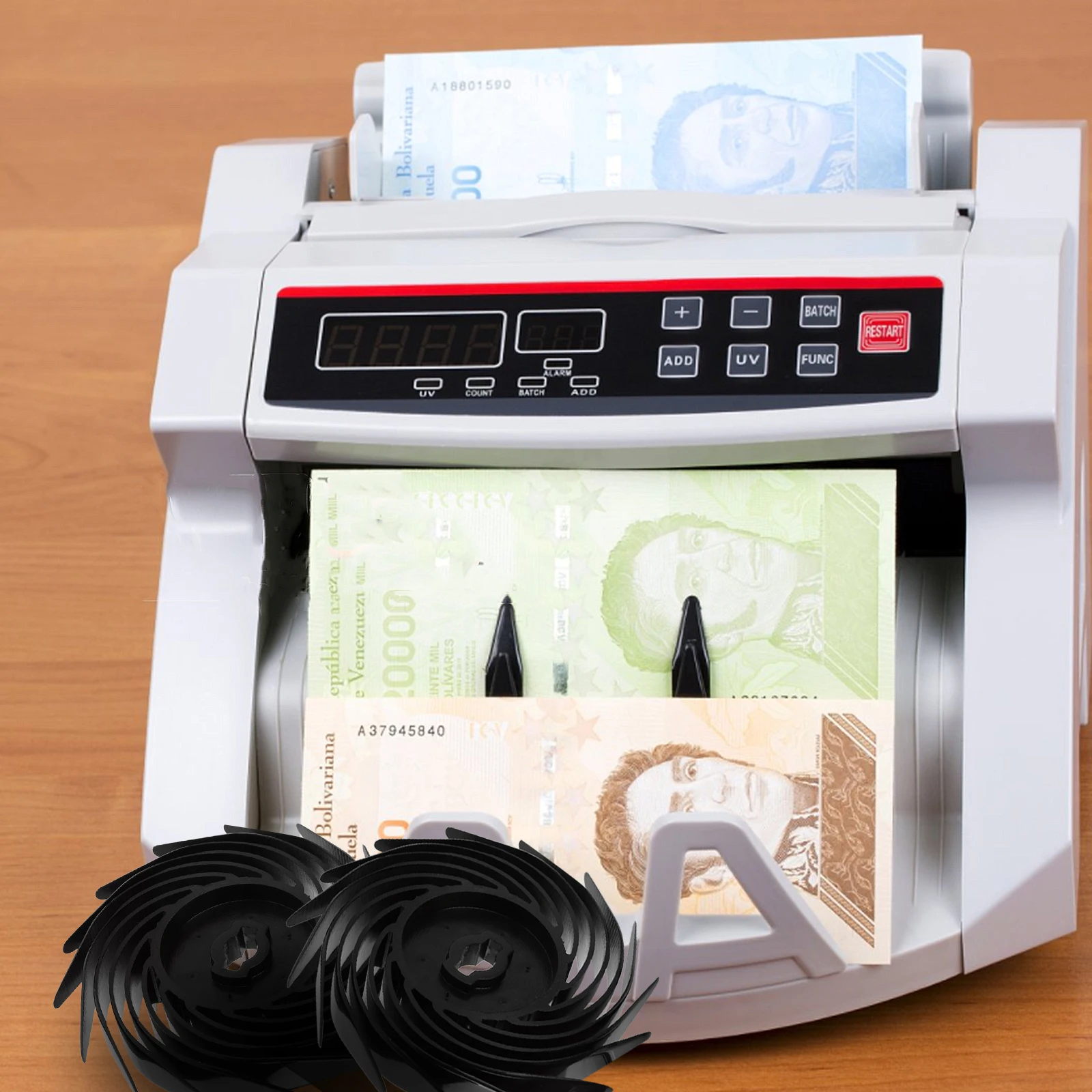 

2 Pcs Money Counting Machine Accessories Currency Counter Gear Replacement Part Parts Plastic