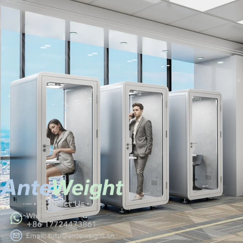 Single Work Space Soundproof Telephone Booth