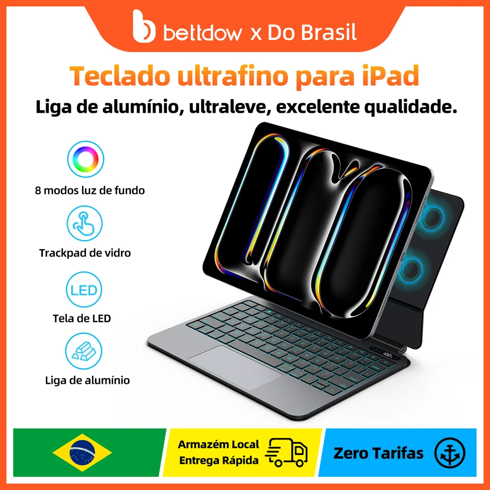 Bettdow Ultra Thin Magic Keyboard for iPad Pro 11 Air 11 M3/M2