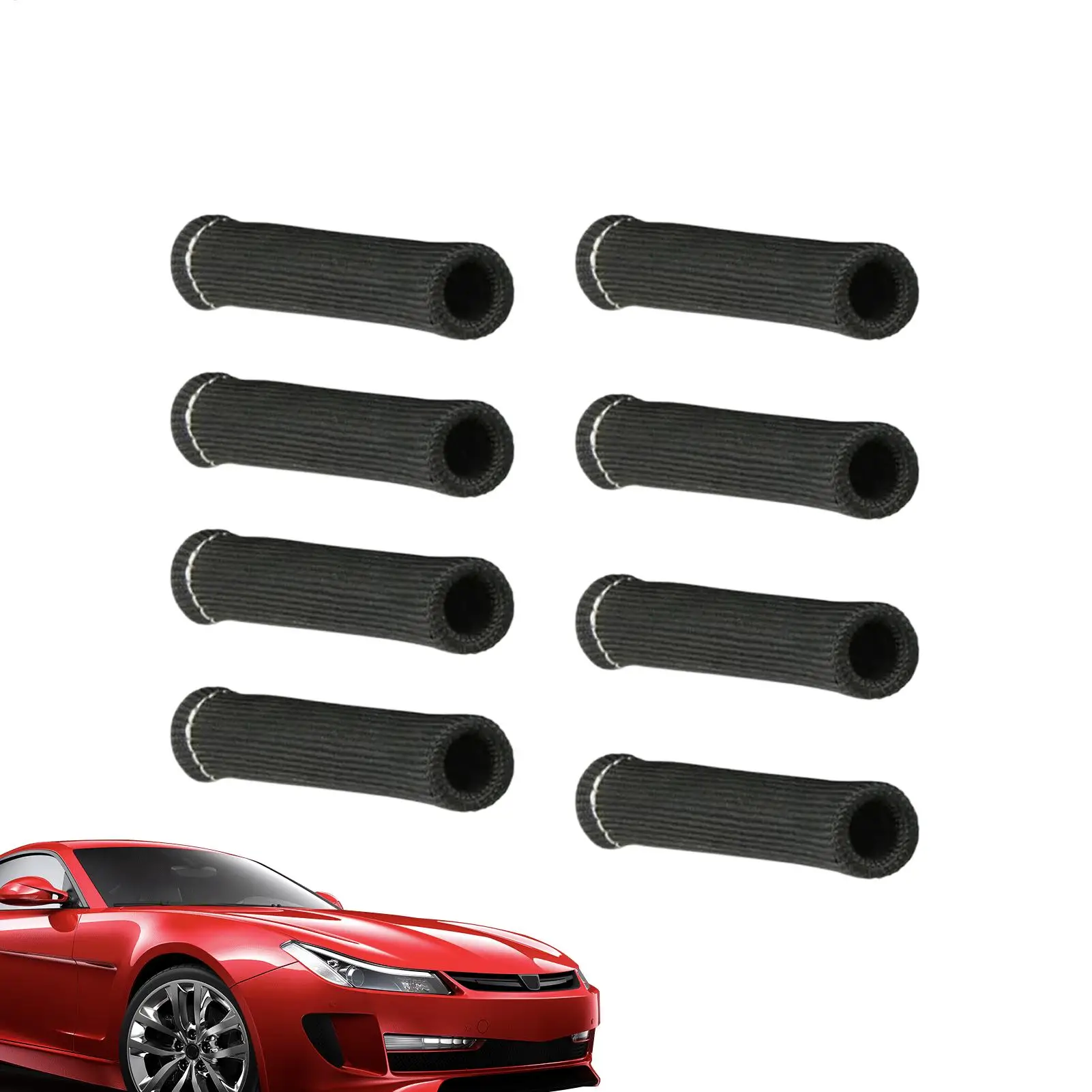 

8 Pieces 1000 Degree Flexible Protector Spark Plug Wire Heat Shield Spark Plug Boot Protector For Garage Repair Shop Car ATV SUV