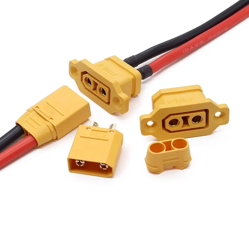 XT90E-F with fixed seat lithium battery charging port plug, electric vehicle electrical control male and female connector