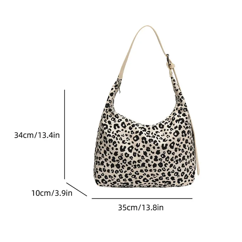 Fashion Leopard Print Bags for Women 2024 New Women\'s Handbags Ladies PU Leather Large Shoulder Bags High Quality Aesthetic Bags