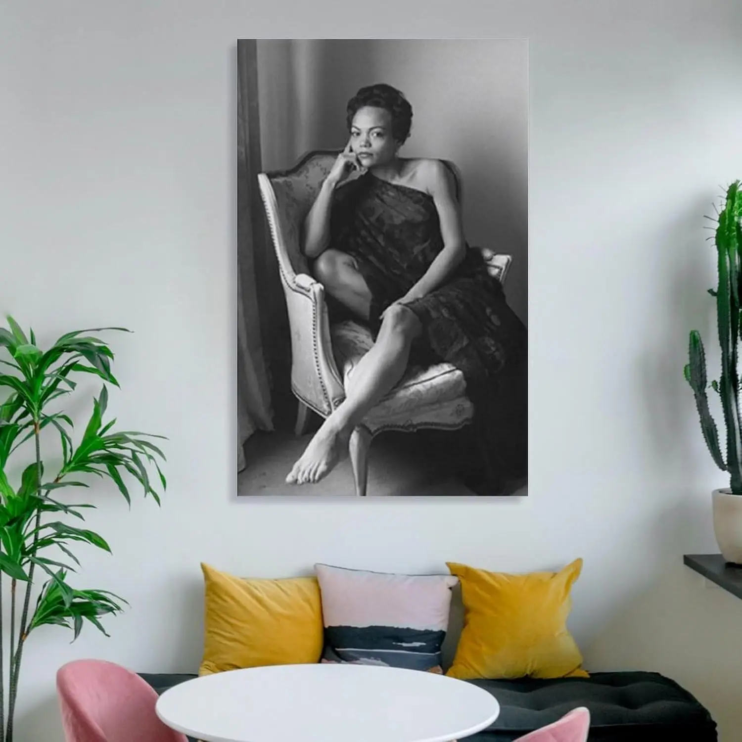 ملصق مطبوع عتيق باللونين الأبيض والأسود من Eartha Kitt (7) ملصق فني جداري من القماش لتزيين غرفة النوم والمنزل الحديث Pri