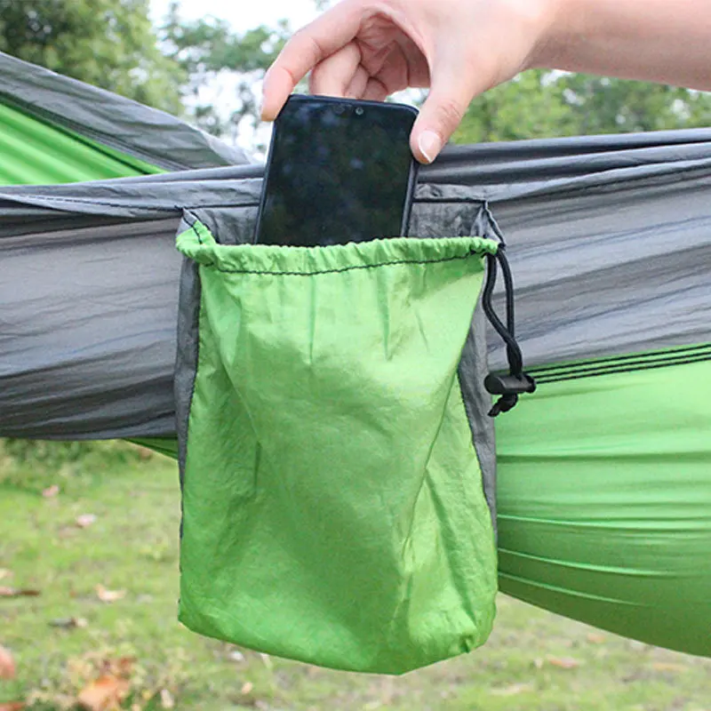 New Camping Hammock Portable Outdoor With Nylon Color Matching Hammock High Strength Parachute Fabric Hanging Bed