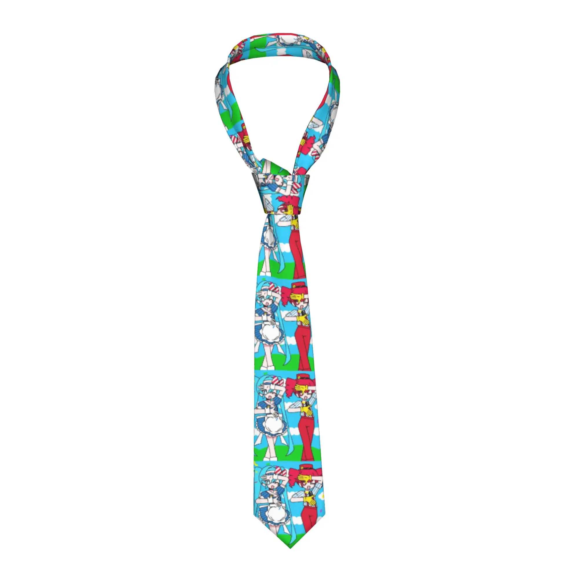 Cravate unisexe fine de 8 cm, motif Mesmerizer Kasane Teto Hatsune Miku, mignonne, pour hommes, accessoires de chemise, accessoires de cravate, affaires