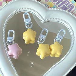 1Pc Cute Star Keychains Headphone Cover Keyring Cartoon Charm Bag Pendants Car Key Chains Girls Gift Keychain Charms