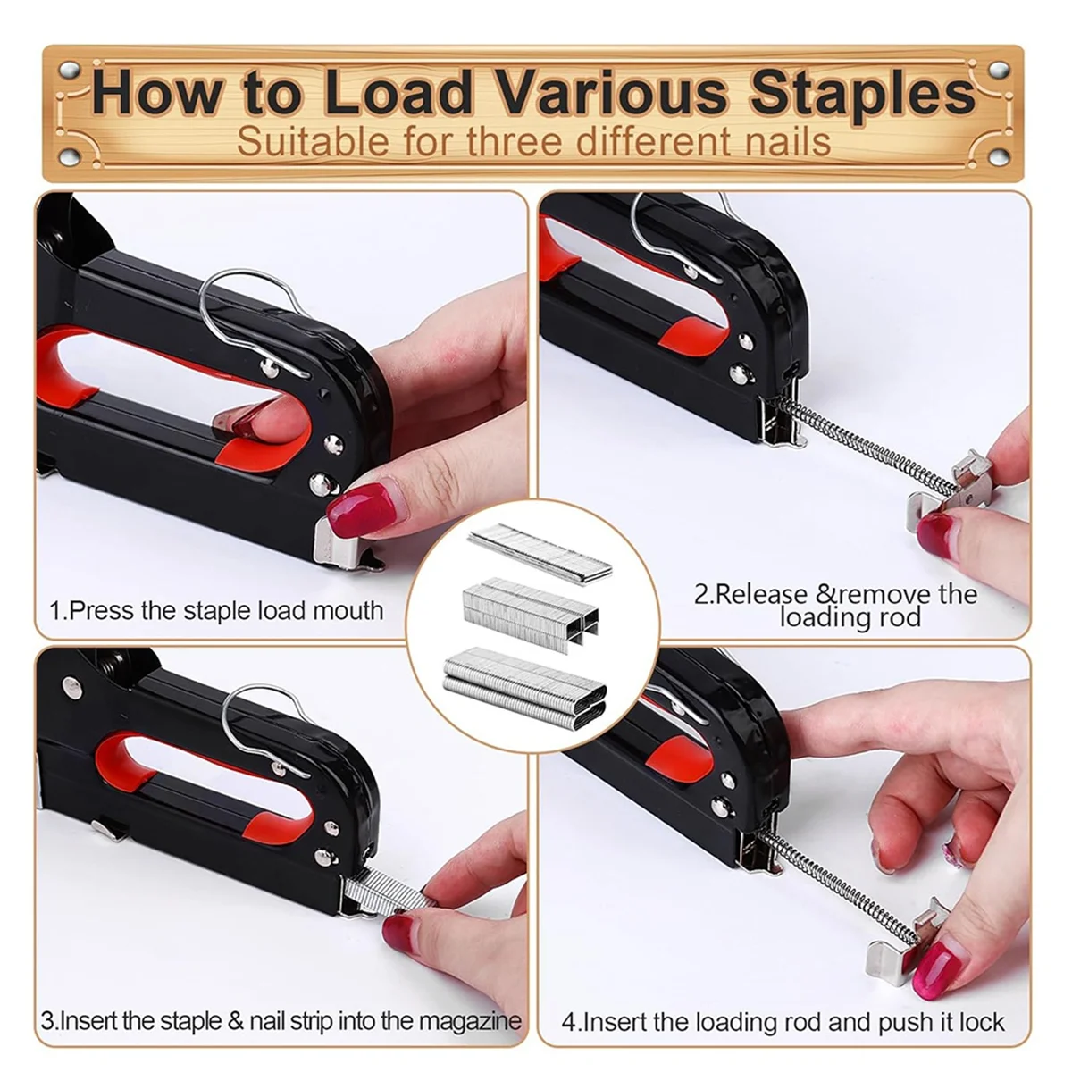 A20M Heavy Duty Canvas Stretching Pliers with End Cutters and Staple Remover with 600 Staples, Canvas Stretching Pliers