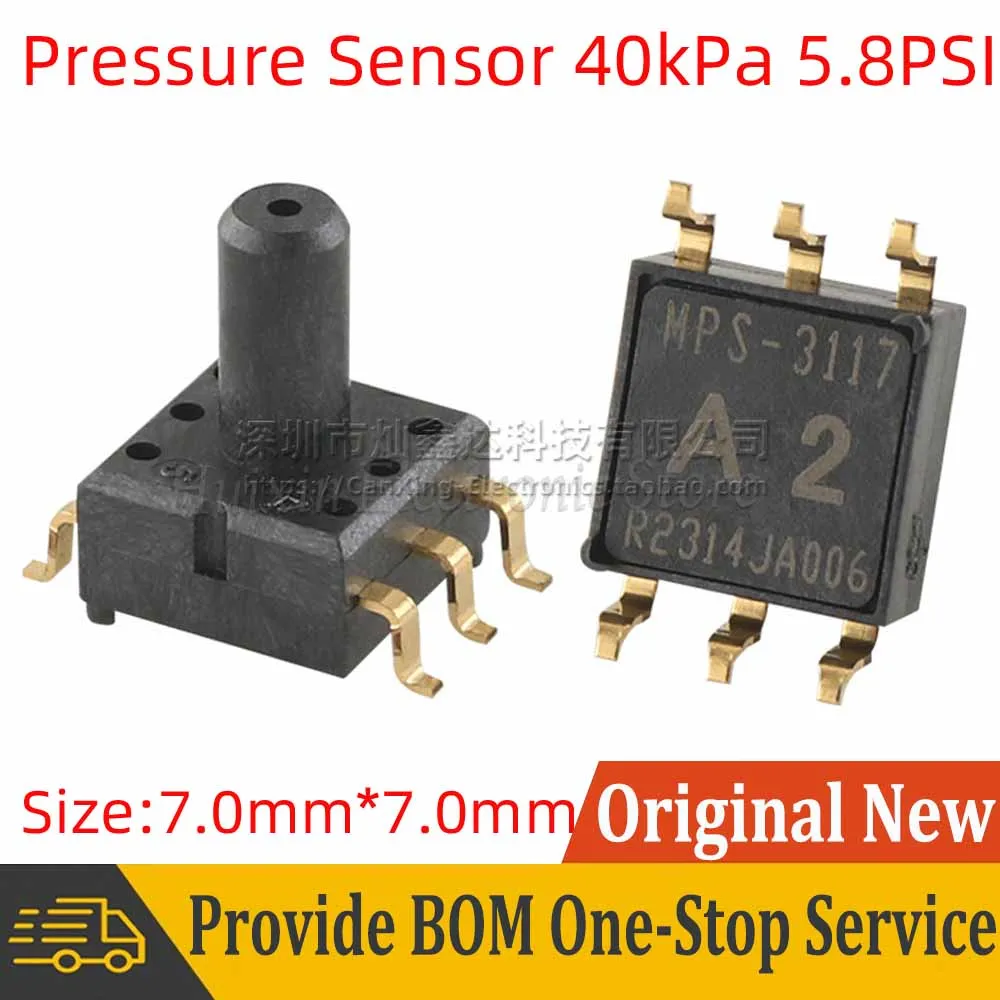 2pcs MPS-3117-A2 MPS-3117-006GC SMD Monitor Silicon Pressure Sensor 40kPa 5.8PSI For Electronic Blood Pressure