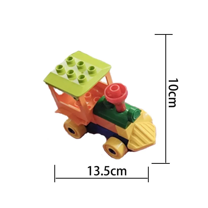 Big Building Blocks Slide Swing Seesaw Park Playground Series Large Pillar Bricks Children Kid Educational Toy Plate Car Parking