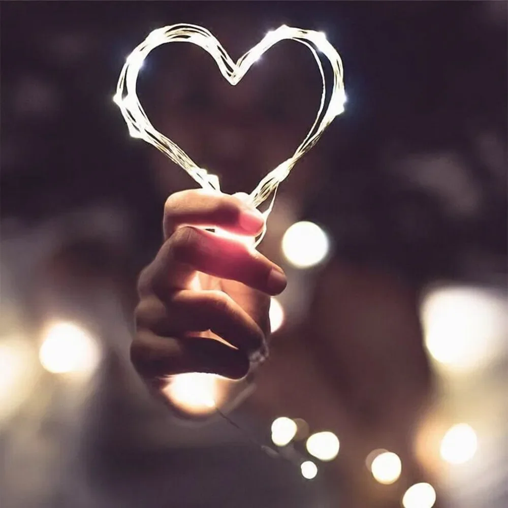 Led Lights Chain Copper Wire  Battery Powered 2M Led String Light Fairy Light For Christmas Lights Wedding Party