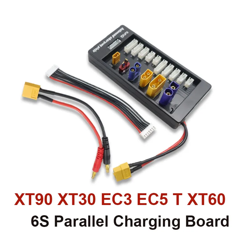 XT90 XT30 EC3 EC5 T XT60 6S Connector Lipo Battery Charger Board 2-6S For Imax B6 B6AC IDST Q6 Lite Balance Charger Expand DIY