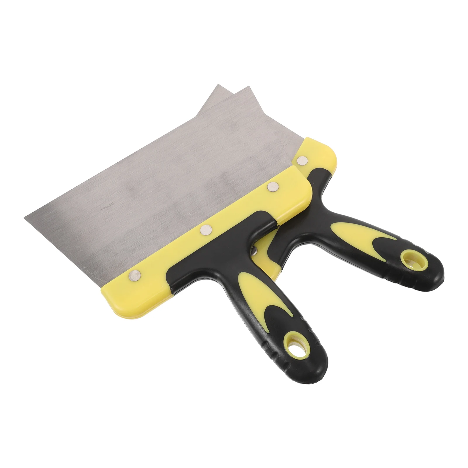 

2 pcs Bird Droppings Cleaning Scraper Stainless Steel Pigeon Poop Remover for Cage Patio Balcony Tools Yellow