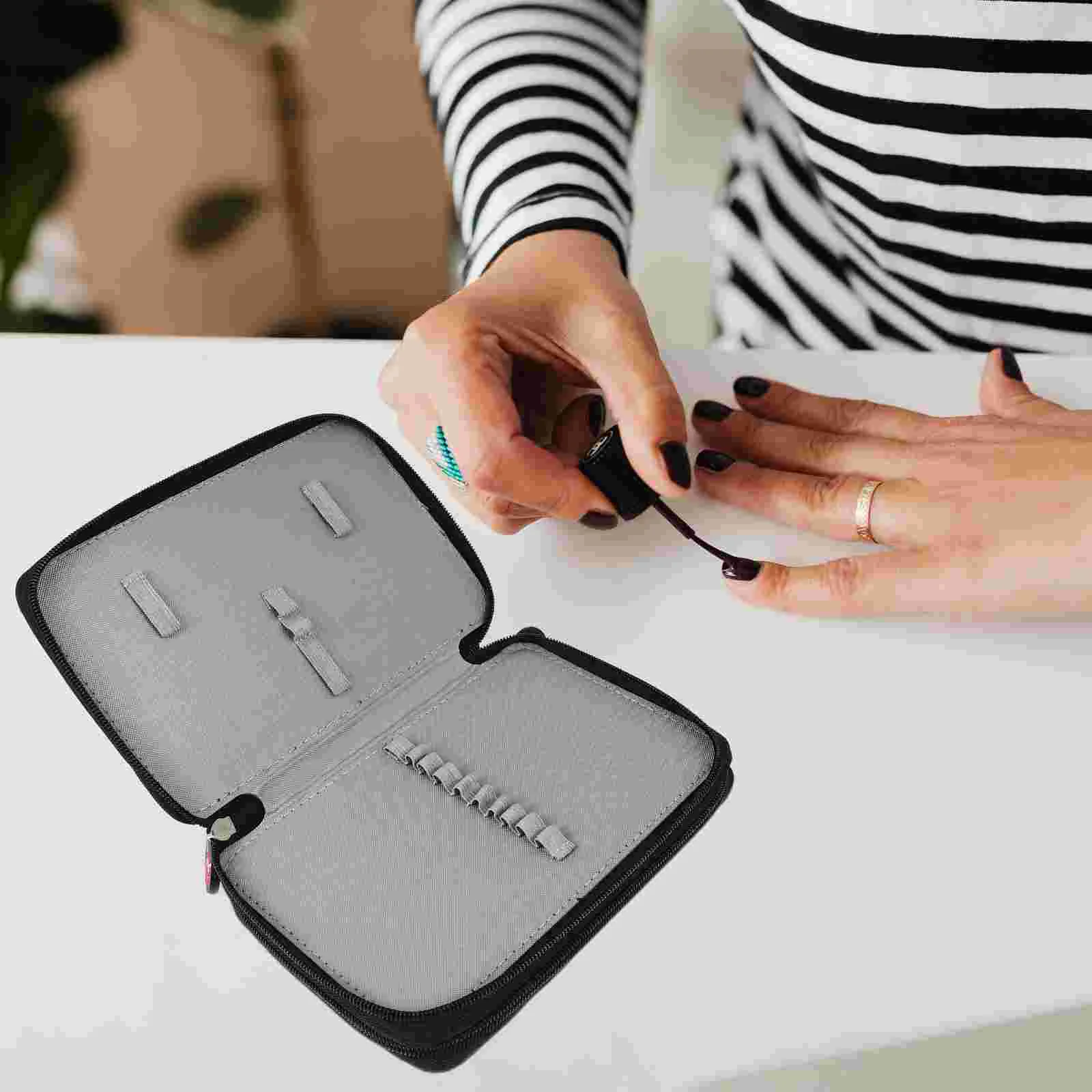 Nail Kit Tool Kits Pen Case Storage Pouch Multifunction Manicure Holder Brush Bags Fabric Travel Organizer