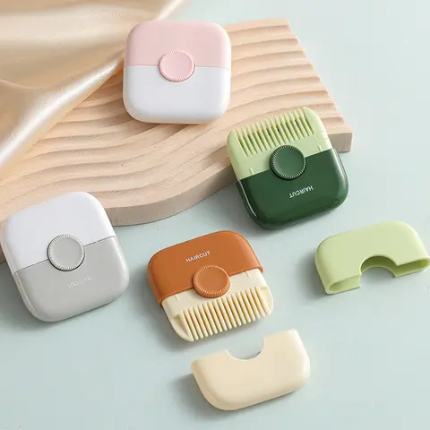 2 In 1 베이비 헤어 컷 및 헤어 빗 트림 앞머리 및 깨진 머리 앞머리 트리머 홈 DIY 뷰티 헤어 스타일링 용품