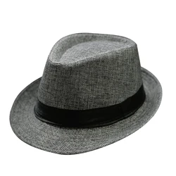 Sombrero Fedora de verano para hombre y mujer, gorra clásica de Jazz de playa, color negro, blanco y rojo, Estilo Vintage, a la moda, 1920s