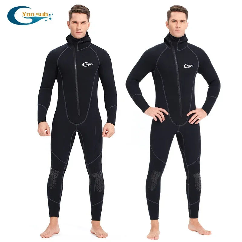 

3MM Wetsuit Men's Hooded Wetsuit Men's Warm Surf Suit M en's Surf Suit