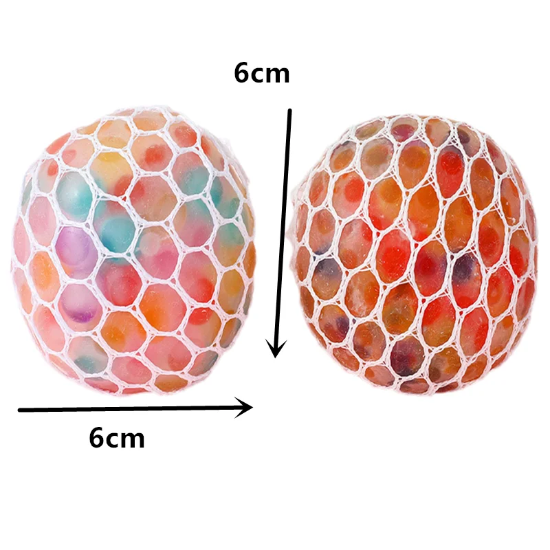 The Rainbow Bead Pressure Reducing Ball Squishy Fidget Toys Funny Stress Reliever Reduce Pressure Prop for Childrens and Adults view 6