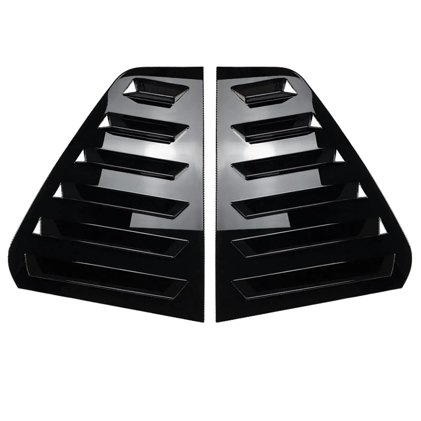 Para VW Golf 6 MK6 2008-2012 persiana trasera de coche ventana cubierta de obturador lateral pegatina embellecedora pala de ventilación ABS accesorios negros de fibra de carbono