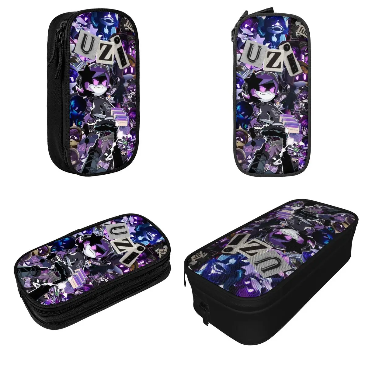 Large-capacity Pencil Pouch Uzi Murder Drones School Accessories Double Layer Pencil Case Stationery Girl Make Up Bag Gift