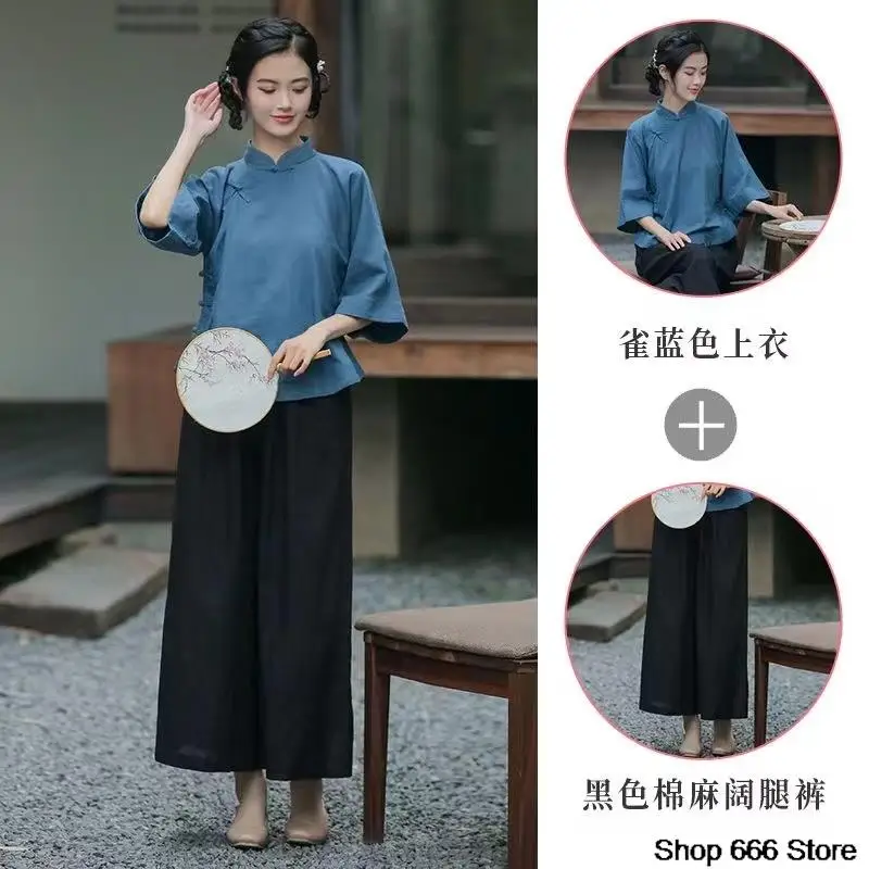 New Embroidered Cardigan Chinese Style Tang Suit Hanfu Female Summer Blouse Retro Women Traditional Clothing for Women Thin Top