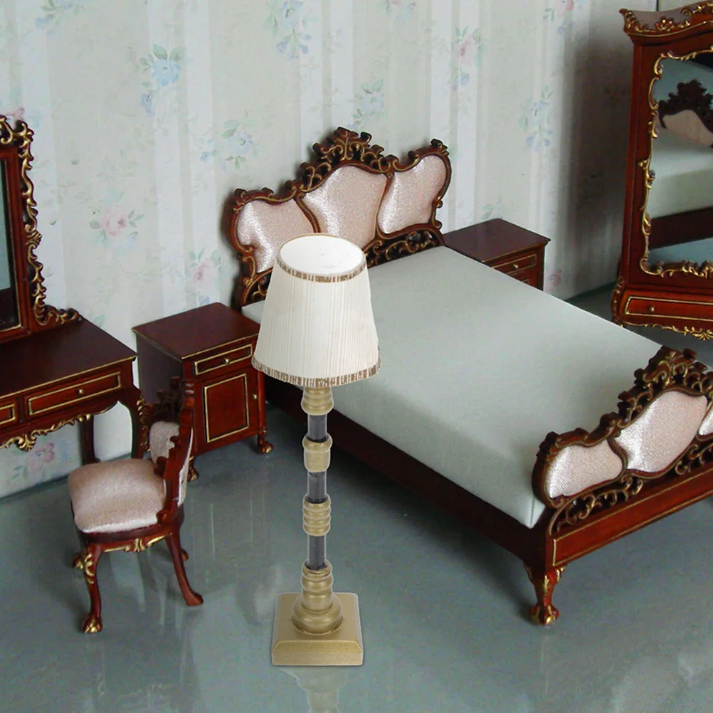 

2 Pcs Desk Lamps House Floor Micro Landscape Model Mini Adornment Light for Creative Child