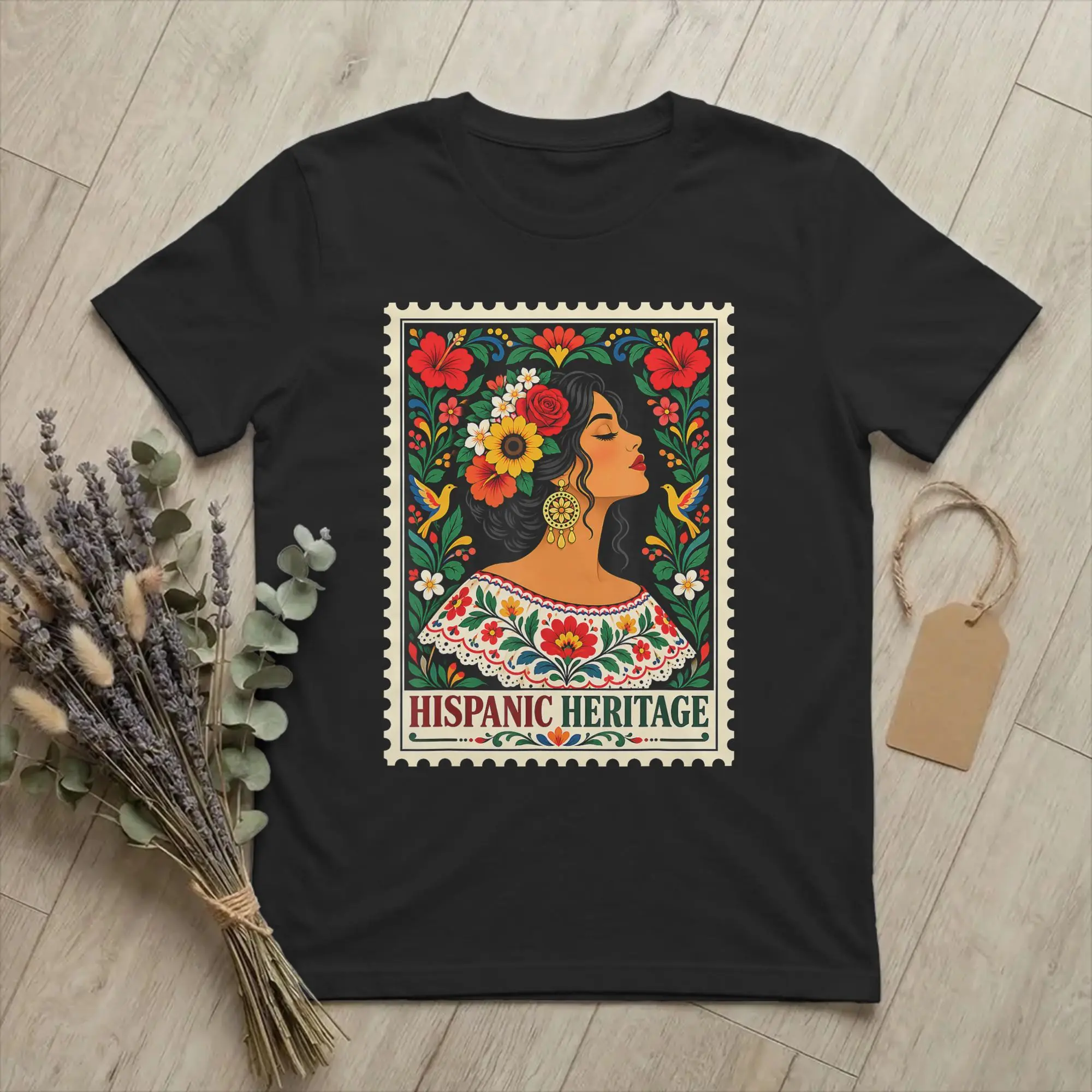 Hispanic Heritage Month Stamp T Shirt Men Cotton Casual T-Shirts O Neck Latin American Tee Shirt Short Sleeve Tops New Arrival