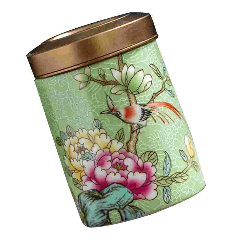 

Enamel Tea Ceramic Can Storage Canister Food Jar Portable Container Containers for