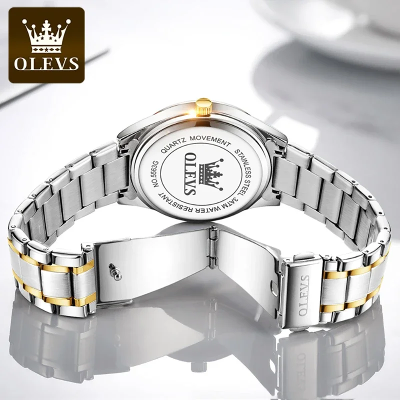 OLEVS Quartz Watch For Men Top Luxury Brand Business Men\'s Watches Waterproof Sports Watch Luminous Stainless Steel Wristwatches