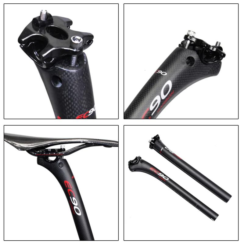 EC90 Full Carbon MTB Bicycle Seatpost Seat Tube Road Bicycle Seatpost Mountain Bikes Cycling Seatpost 27.2 30.8 31.6-350/400MM