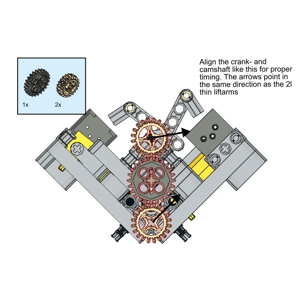 DIY Technical Bricks NEW MOC Customed V2 Pneumatic Engine Matched with 47225 Pneumatics Cylinder Building Blocks Creative Toys