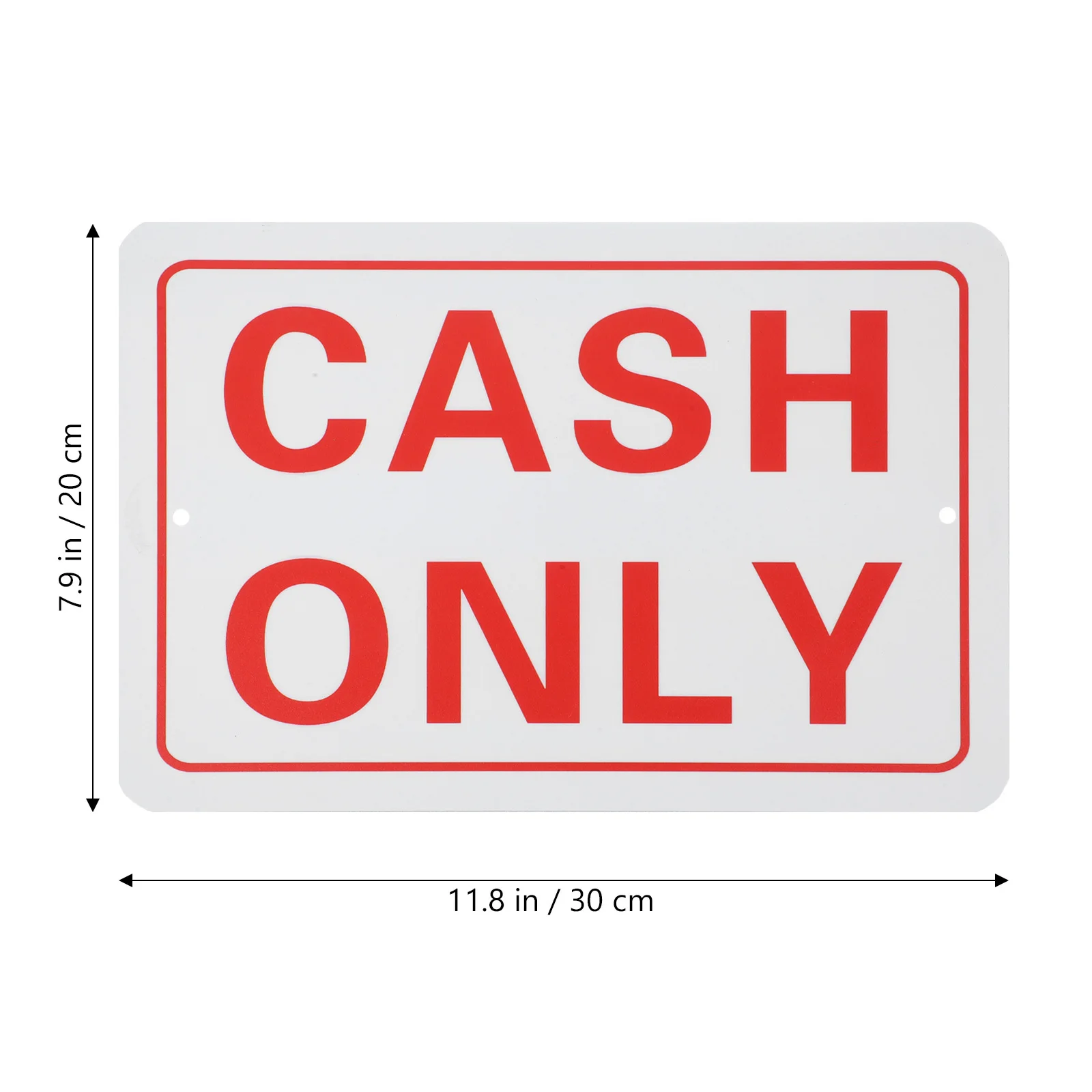Sign Retail Store Light Weight Durable No Checks No Credit Card Cash Only Sign