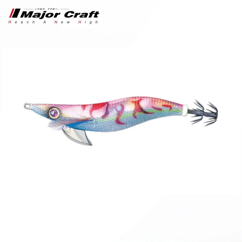 MajorCraft 2.5 3.0 3.5 Sea Fishing Glow Squid EGI JIG Wooden Shrimp Bait lure Japan Continental Bait Muzang