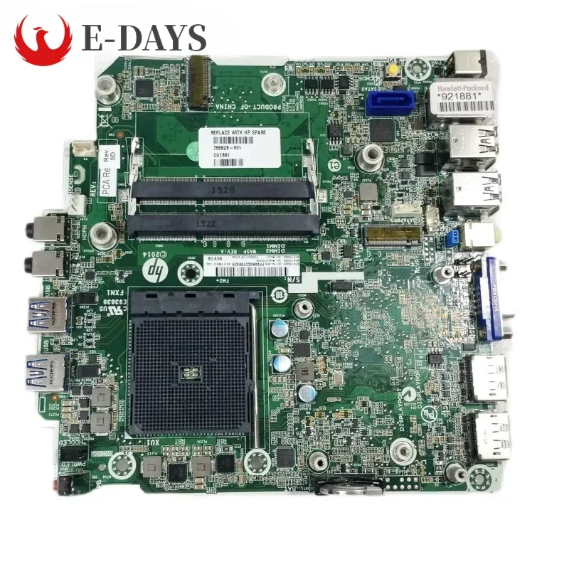 للوحة الأم HP EliteDesk 705 G1 DM 755528 -001 اللوحة الرئيسية DDR3 تم اختبارها بنسبة 100% بجودة جيدة