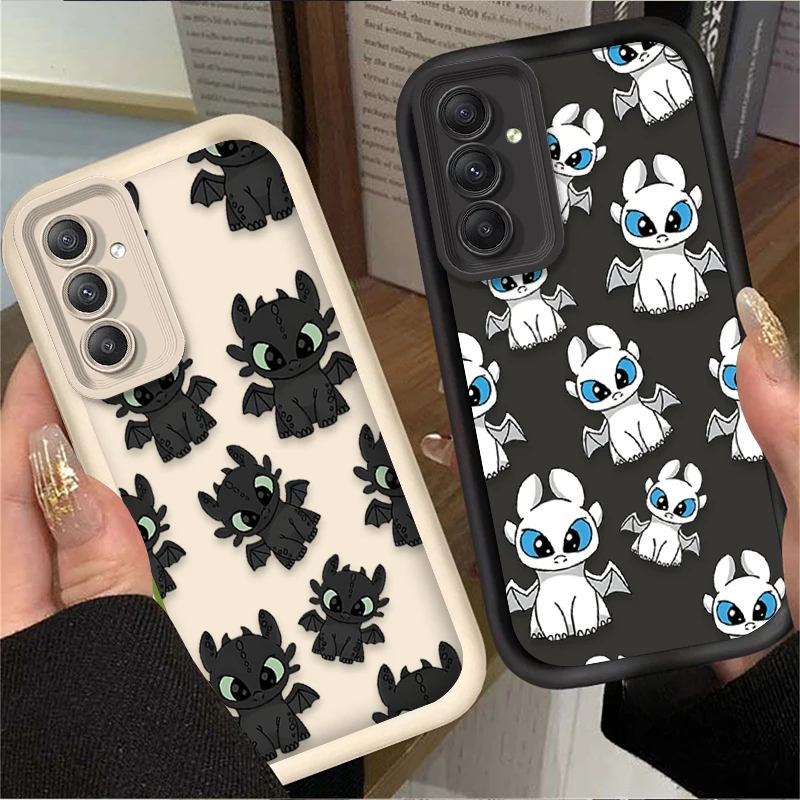 Cartoon Dragon Couple Case for Samsung Galaxy A25 A35 A55 A13 A23 A12 A22 A32 A52 A52S A72 A24 A11 A15 A05 A05S Soft Phone Cases