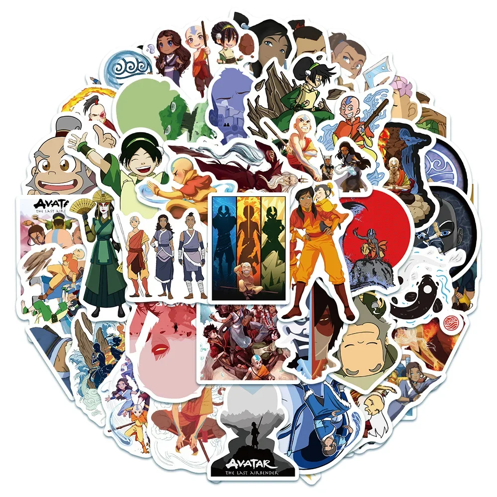 10/30/50PCS Cartoon Cartoon Avatar Last Airbender Graffiti Luggage Laptop Waterproof Sticker Decoration Wholesale