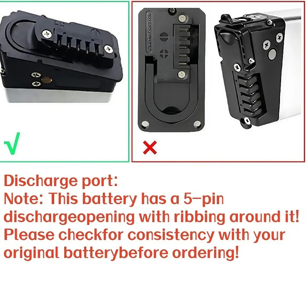 Batería Plegable para Bicicleta Eléctrica 48V 10.4Ah 12.8Ah 14Ah Amp DCH 006 para Samebike LO26 20LVXD30 XP2.0