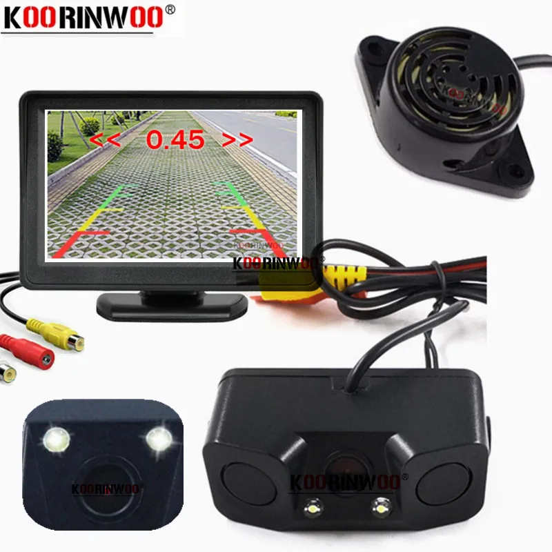Wireless Parking Sensors Cars Blind Spot Detection With Rear Camera 2 Reversing Radar Parktronic Monitor Electronic Accessories