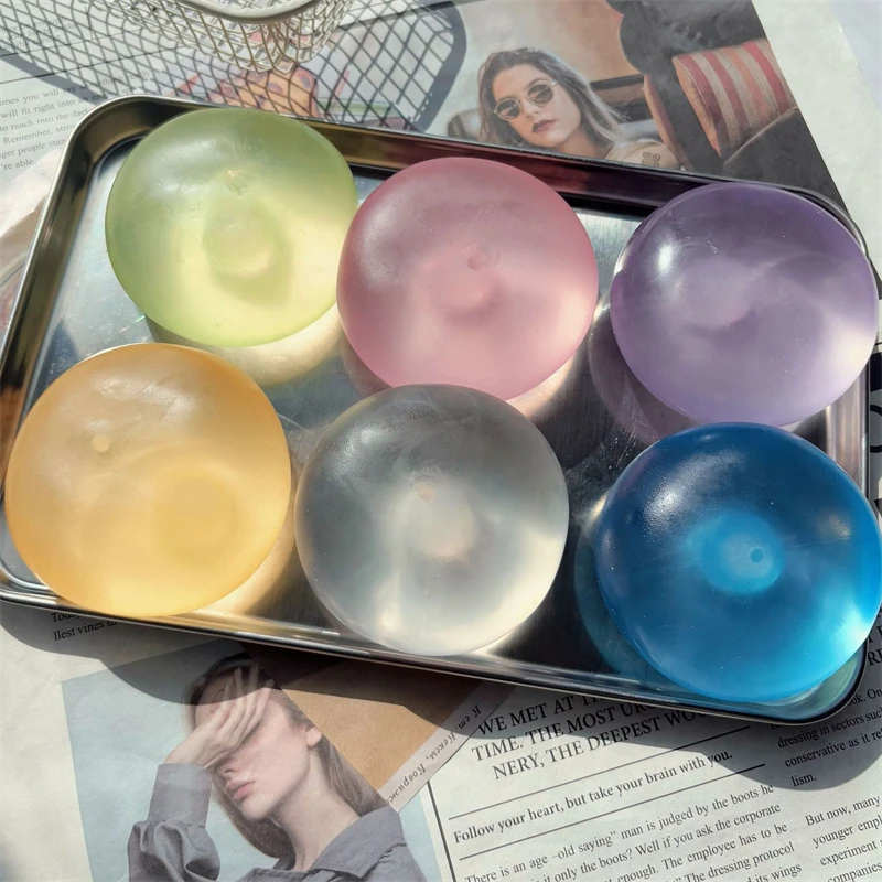 Clear Jelly Vaseline Squeeze Ball Safety Colorful Knead Stretch Super Slow Sink Squishy Stress Relief Sensory Toy Leisure Gift