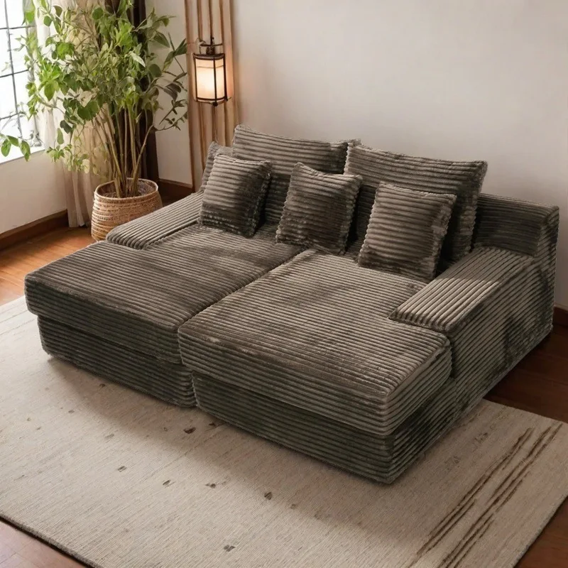 High Rebound Compression Fabric Sofa Bed Folding Sofa Beds Modern Living Room Casual Single Sofa