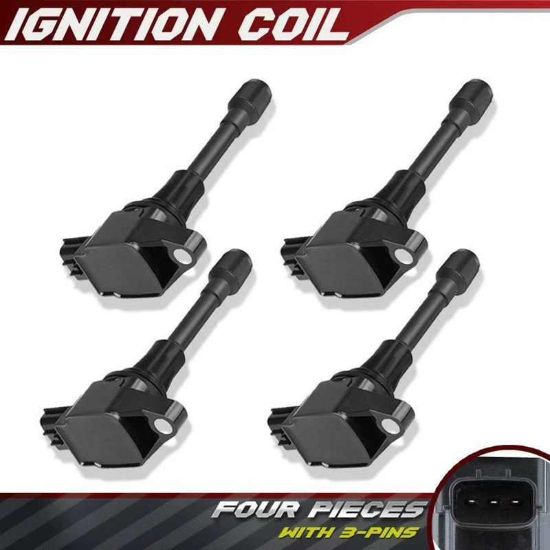 4Pcs Ignition Coils For Nissan Altima 07-18 Sentra Versa Infiniti QX60 2.0L 2.5L 22448-ED000